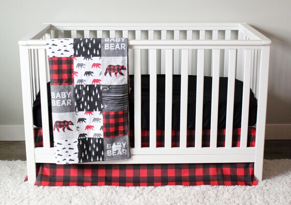 plaid baby boy bedding