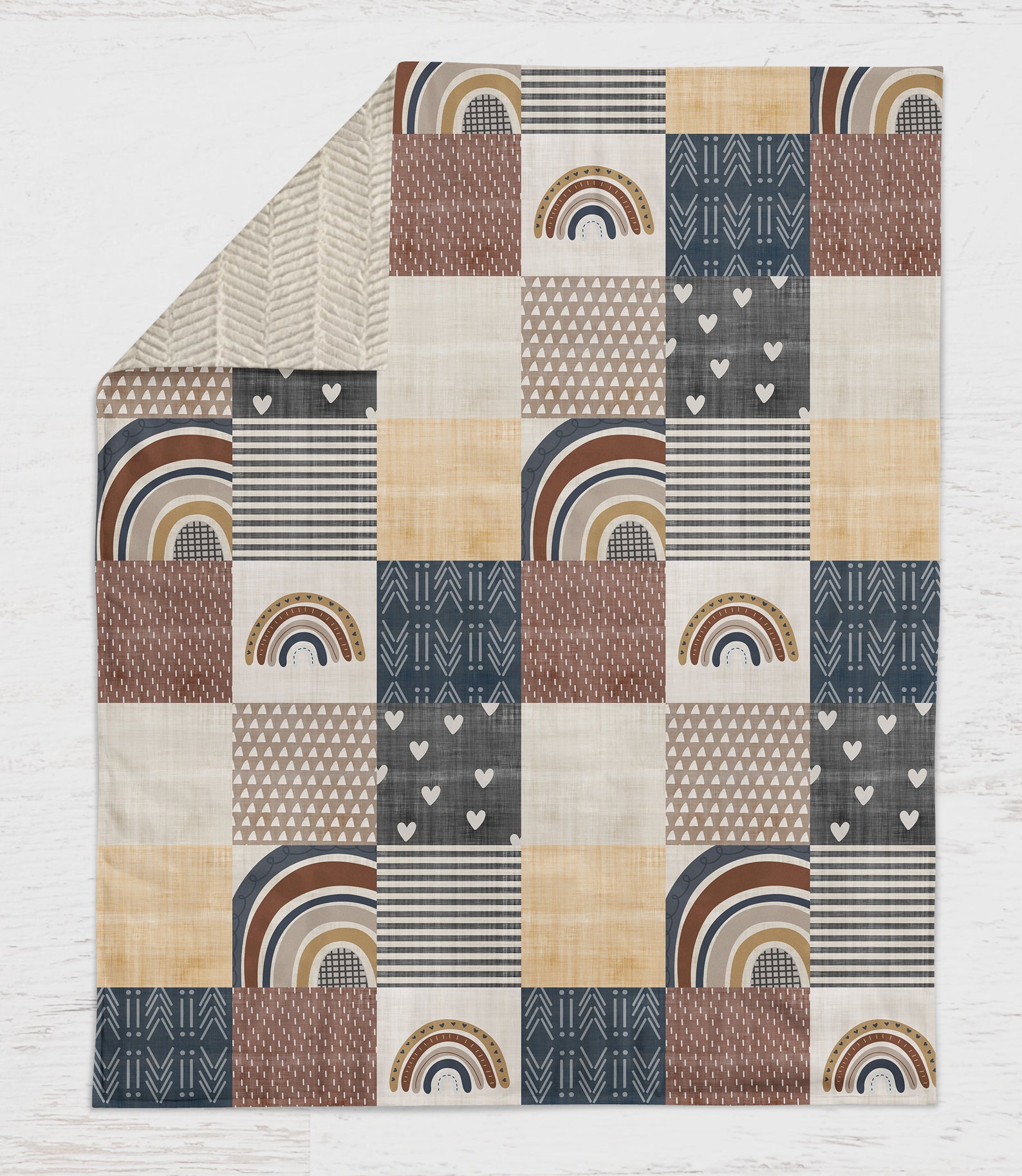 Boho Rainbow Baby Bedding Crib Set Gender Neutral Nursery Etsy