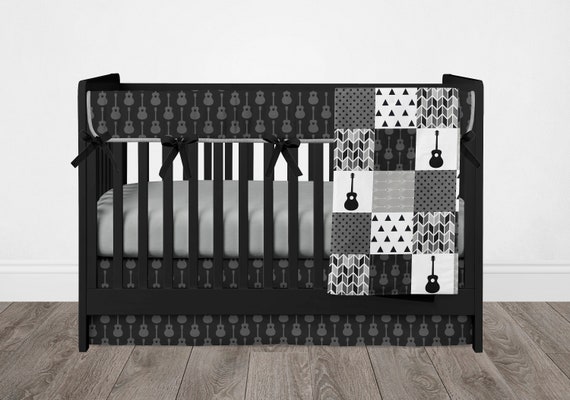 Guitar Crib Bedding Set for Music Theme 
