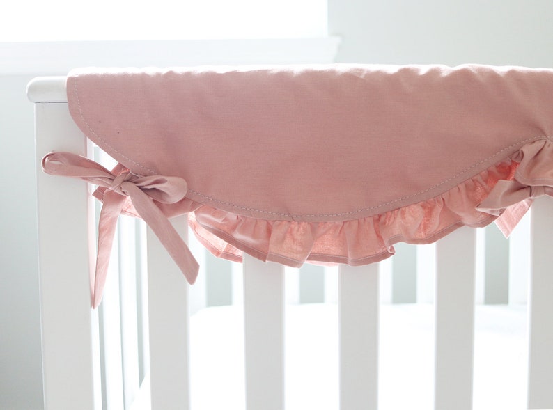 Baby Girl Nursery Bedding Linen Crib Bedding Solid Rose Pink Etsy