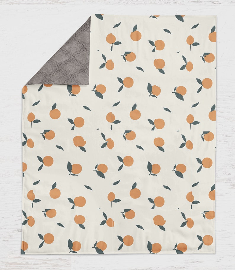 Baby Girl Crib Bedding Orange Blossoms Baby Bedding Set Etsy Canada