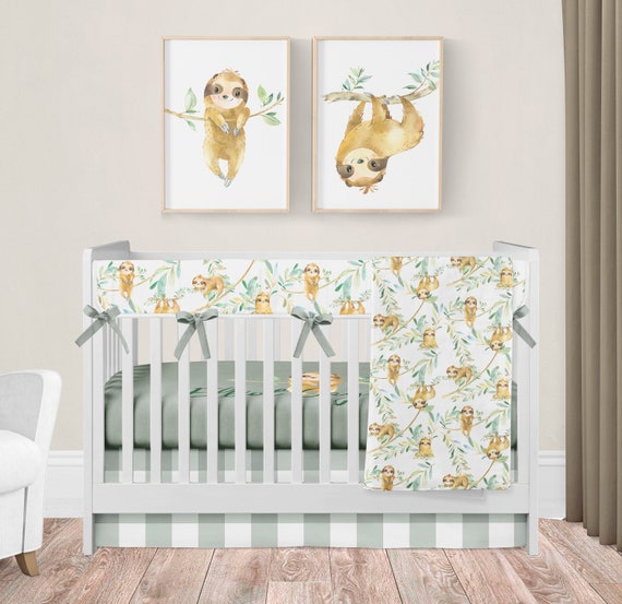 sloth cot sheets