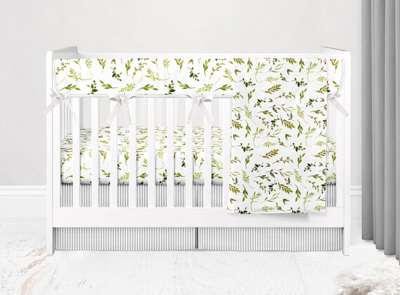 Leaf Nursery Crib Bedding Set Gender Neutral Baby Bedding Etsy