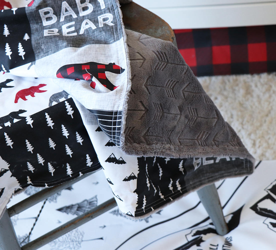 Mountain Crib Bedding Lumberjack Nursery Woodlands Baby Boy Etsy