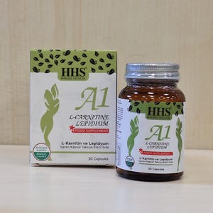 HHS A1 L-carnitine lepidium, minceur naturelle et à base de plantes, détox, 1 boîte de 30 gélules