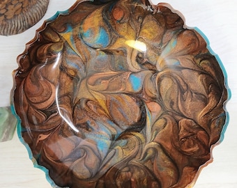 Custom Resin Art Bowl, Luxury Epoxy Bowl, Personalized Color Decor, Modern Abstract Home Accent, Elegant Gift for Her, Housewarming Gift