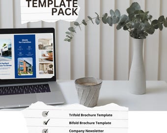 Professional Business Brochure Template | Editable Canva Tri Fold Design for Small Business