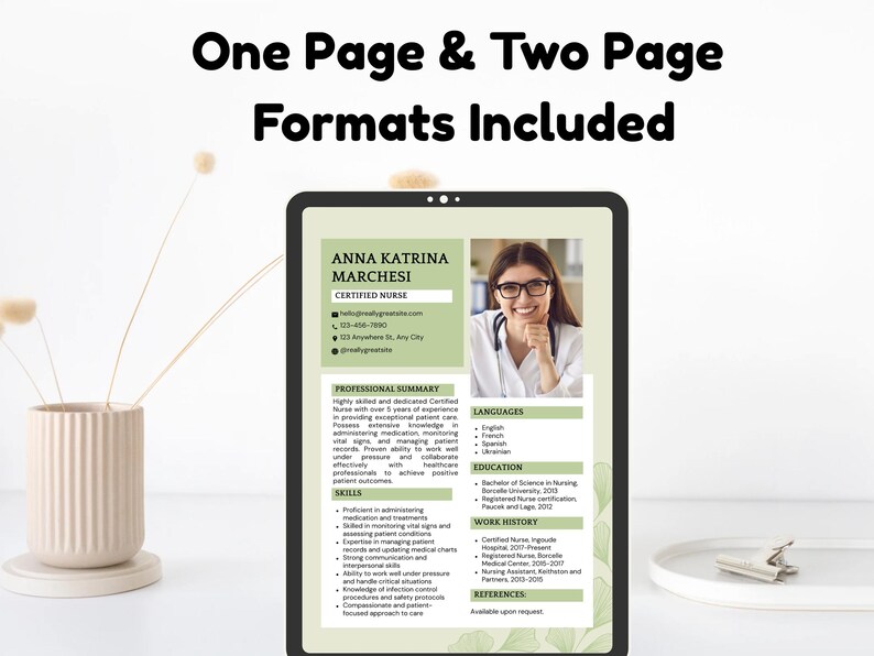 ATS Friendly Resume Template 2026 Modern Minimalist CV Word Canva ...