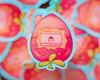 たまごっち いちごっち マットピーチステッカー！｜かわいい防水ステッカー