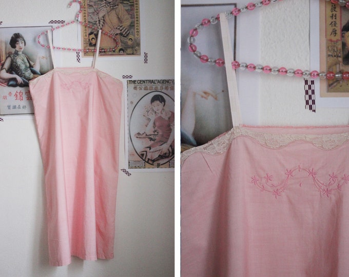 Vintage Pink Slip Dress