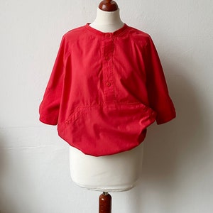 Vintage 80s Red Dolman Sleeve T-Shirt / Size M image 2