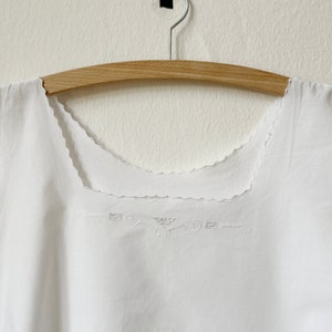 60s Italian White Cotton Embroidered Vest image 2