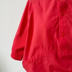 Vintage 80s Red Dolman Sleeve T-Shirt / Size M image 5