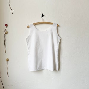 60s Italian White Cotton Embroidered Vest image 5