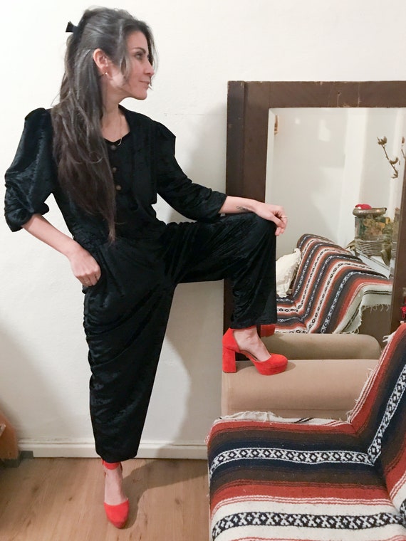 Vintage Touch of Velvet Jumpsuit
