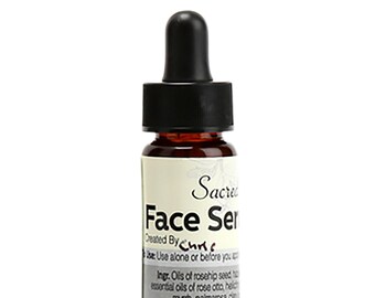 Sacred Oils Face Serum - 1/2 oz by MoonDance Botanicals; All Natural, Organic Facial Moisturizer to Revitalize and Heal