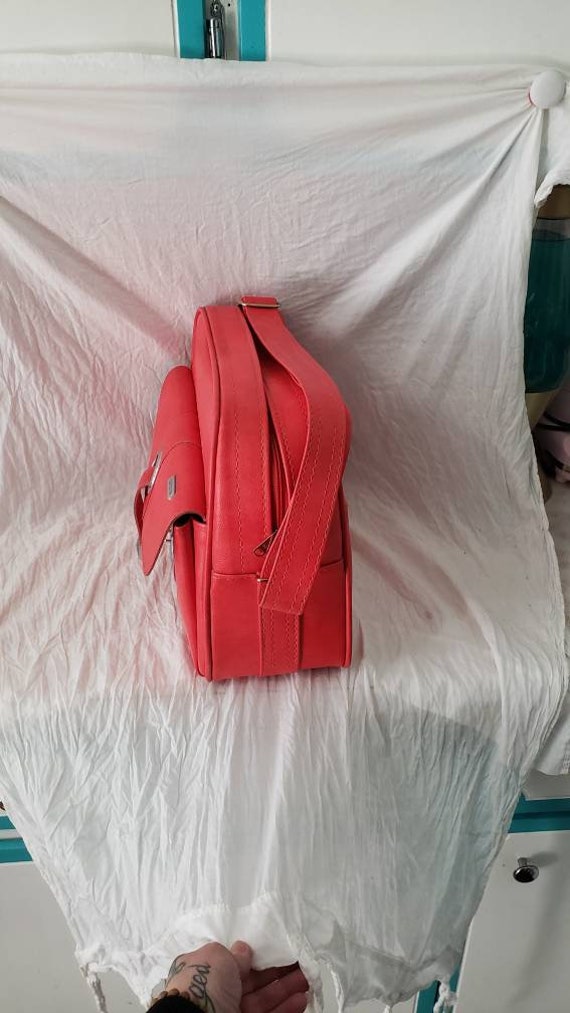 Retro Samsonite Silhouette Red Overnight Bag Vint… - image 6