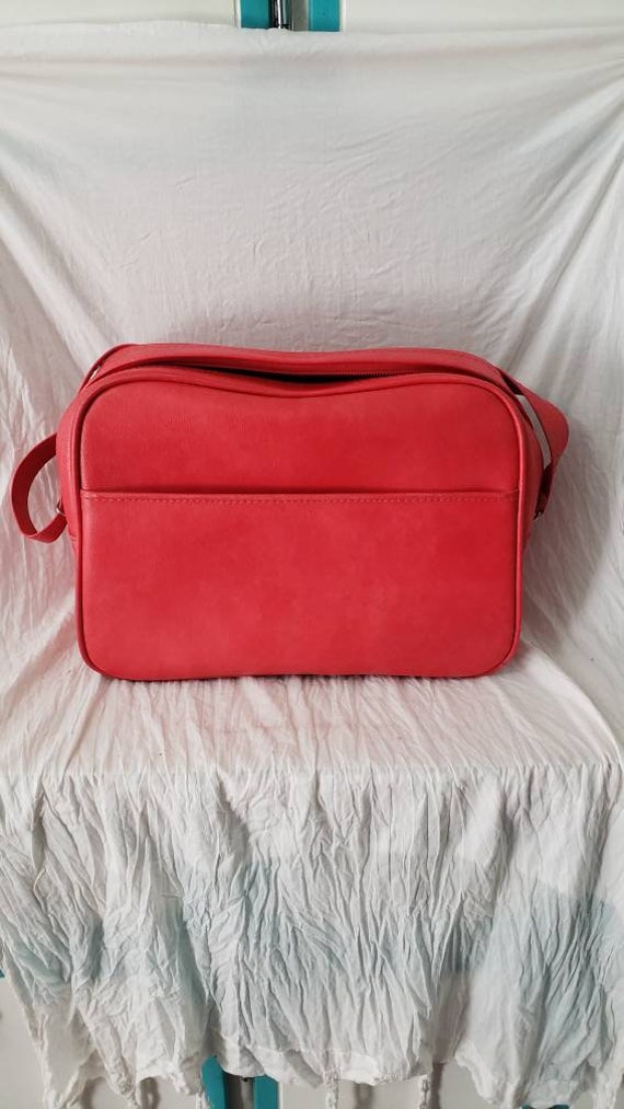 Retro Samsonite Silhouette Red Overnight Bag Vint… - image 4