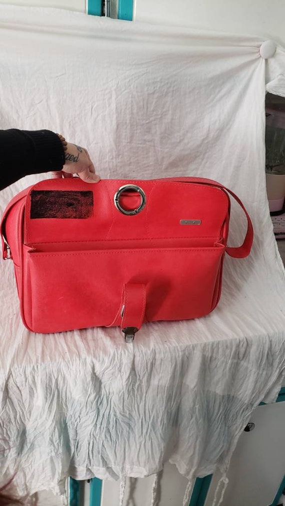 Retro Samsonite Silhouette Red Overnight Bag Vint… - image 10