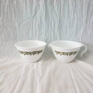 Vintage Corelle Spring Blossom Cream and Sugar Bowl Set