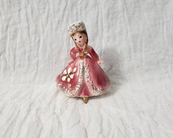 Estatueta de menina de cerâmica vintage Josef Originals International Series Rússia