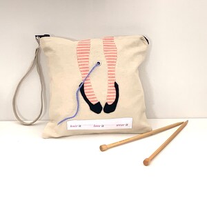 Fabric Yarn Bowl Knitting bag knitting project bag knitting gift set sock project bag wristlet bag travel knitting bag wrist bag