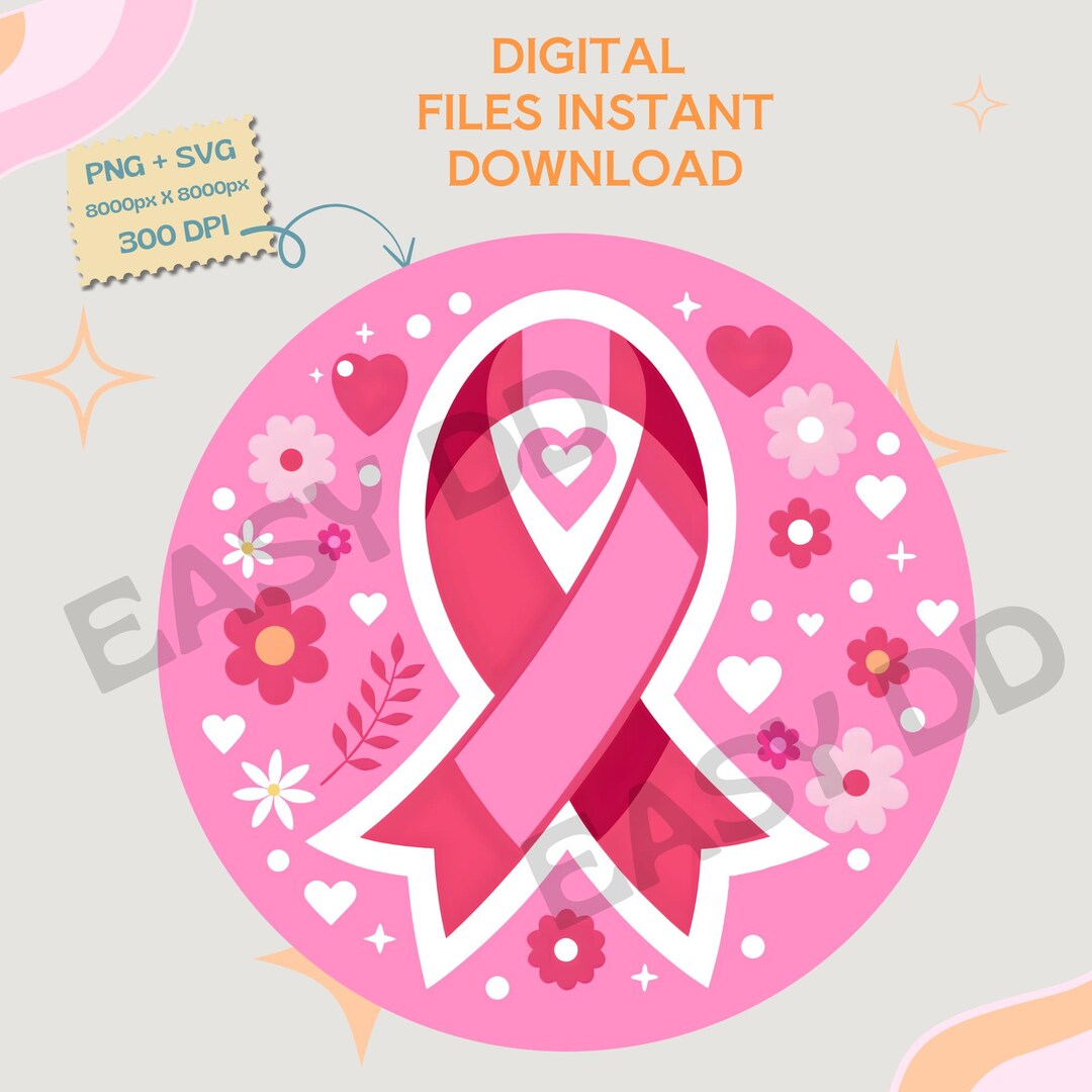 Pink Ribbon PNG + SVG – Symbol of Support and Hope – Breast Cancer ...
