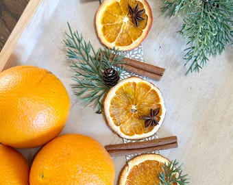 Décoration De Noël Naturelle DIY - 30 Tranches D'Orange Séchées, Cannelle, Anis Étoilé Et Corde De Jute Pour Couronnes Et Maison - 10