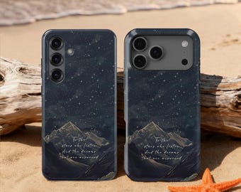 Custodia per telefono con design ispiratore "To the Stars Who Listen" per iPhone 17, 16, 15, 14, 13, 12 Pro, Samsung S25 Ultra, Google Pixel 9, 8 Pro, il miglior regalo