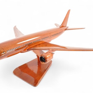 Handcrafted Mahogany 787 Airplane Replica - Aviation Display Model