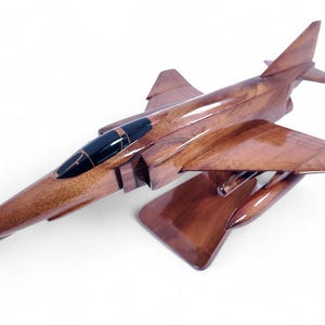 Handcrafted F-4 Phantom Wood Replica Airplane - Beautiful All-Wood Display Unit for Pilots and Aviation Enthusiasts!