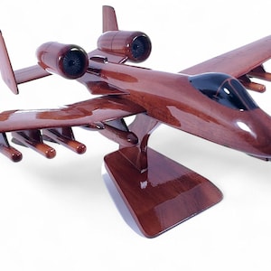 Handcrafted A-10 Thunderbolt Mahogany Wood Airplane Replica