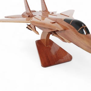 Handcrafted F-14 Tomcat Wood Replica Airplane - Beautiful All-Wood Display Unit for Pilots and Aviation Enthusiasts!