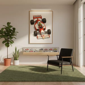 Racing Car Art Print – Matte Finish, Automotive Enthusiast Decor