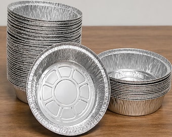 Round Aluminum Food Containers –3 Sizes, 10pcs Pack, Eco-Friendly Meal Prep Pans