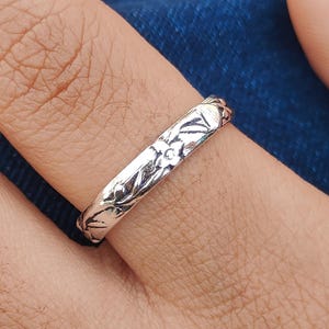 925 Sterling Silver Minimalist Ring, Dainty Silver Band Ring, Stackable Ring, Thin Sterling Silver Ring, Simple Everyday Jewelry