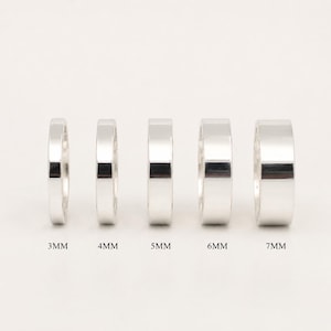 5mm Sterling Silver Band Ring, Minimalist Silver Wedding Band, Plain Silver Ring, Stackable Band Ring, Handmade Unisex Jewelry Gift