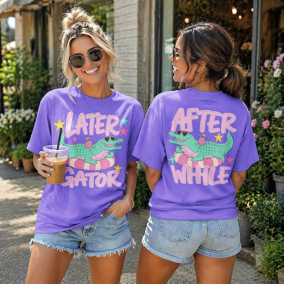 Later Gator PNG Bundle, After While Crocodile Digital Download, Poolside Beach Day Summer Gator Tee Design, Funny Alligator PNG