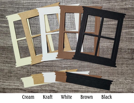 Die Cut Cardstock Window & Window Box Sets: Scrapbooking Embellishments