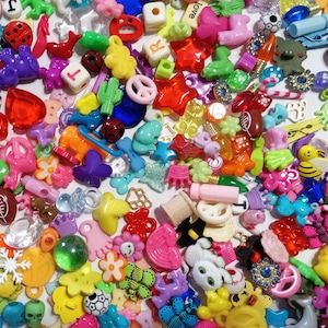 Trinkets I Spy Bag or Bottle Fillers Treasures Charms Buttons Colorful Miniatures Educational Toys