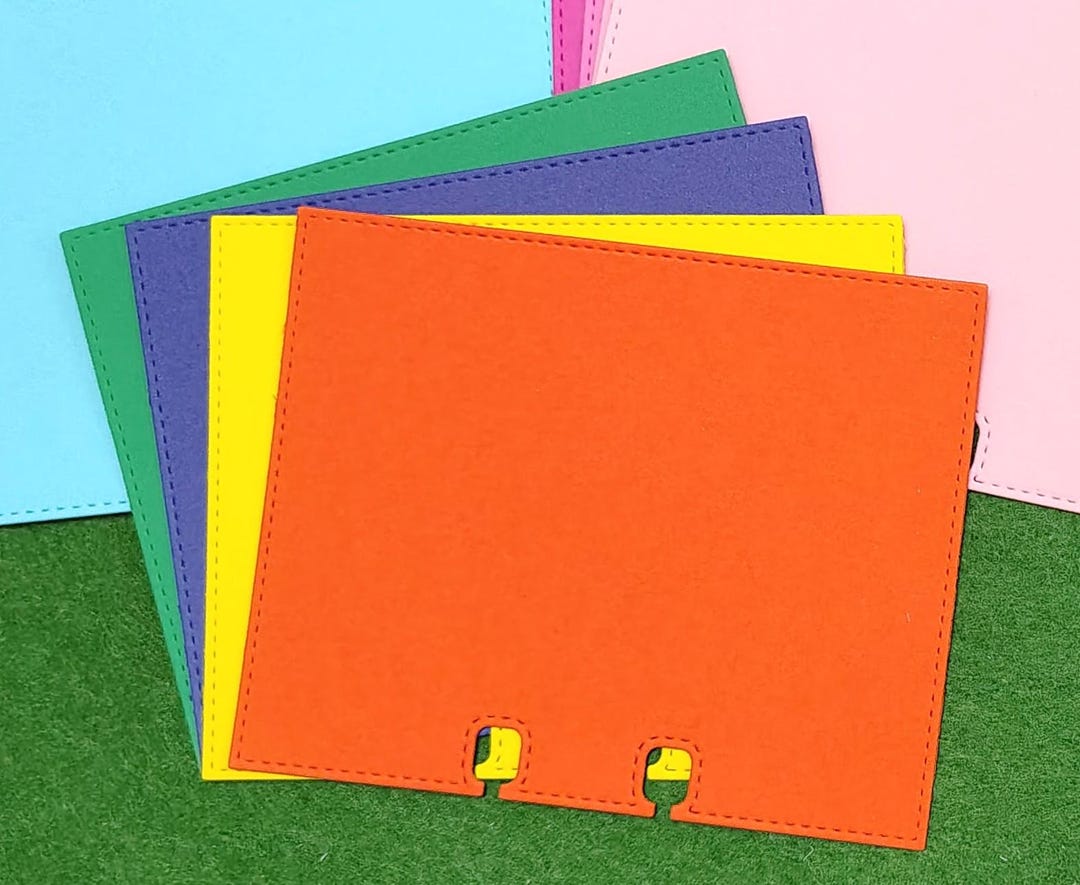 Memory Dex Cards: Rectangle With Faux Stitching on Chipboard, Junk ...