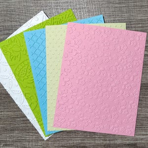 Embossed Cardstock Invitation Size Variety of Colors and Designs Pack 25pcs - 4.25 in x 5.5 in