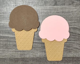 Embossed Ice Cream Cone Die Cuts: Scrapbook & Card Making