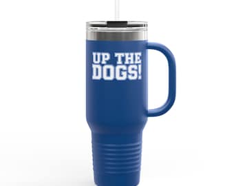 40oz geïsoleerde reismok 'Up The Dogs' | ThatBulldogsFanmerchandise