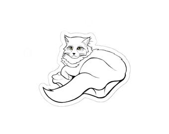 White Cat - Stickers