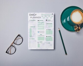 ADHD Daily Focus Planner Printable | Simple Daily Schedule, Time Blocking & Productivity Tracker | Instant Download