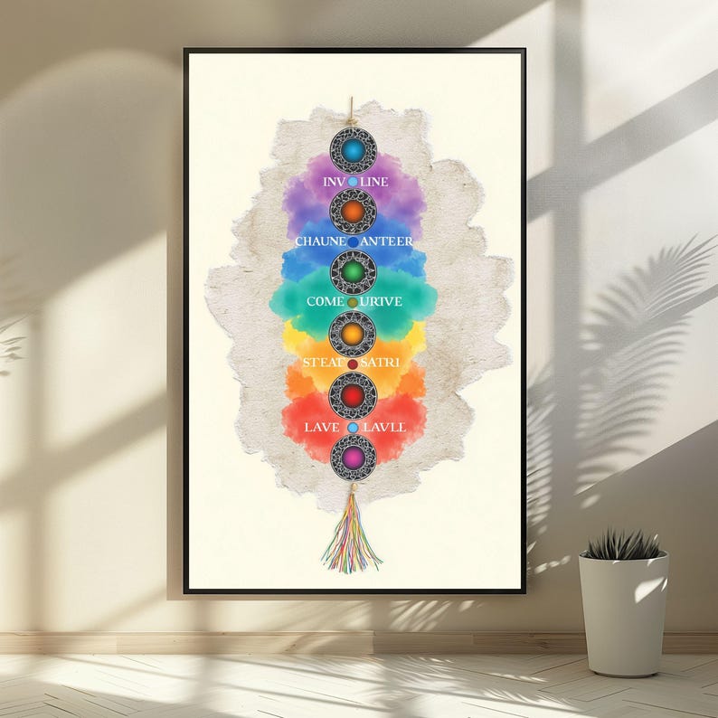 Ch008#seven Chakras| Energy & Alignment Wall Art | Chakras Printable ...