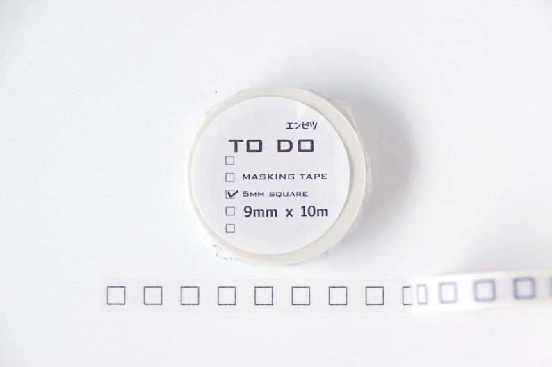 To Do List | Japanese Masking Tape TODO\u30a8\u30f3\u30d4\u30c4 Habit Tracker Bullet Journal To Do Washi Tape 5mm Customized Planner