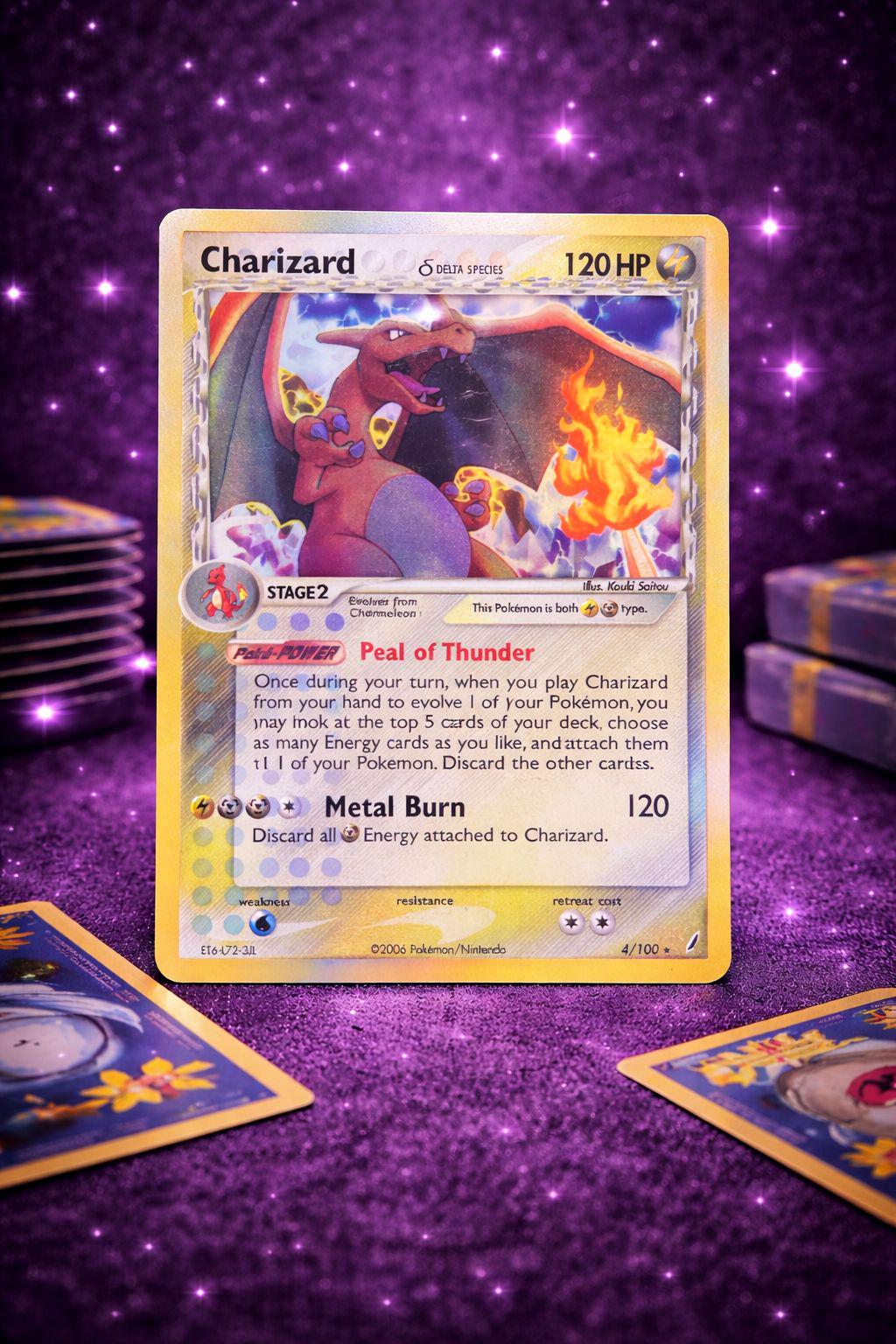 pokemon card charizard delta species (Delta Species) 4/100 Crystal Guardians Holo lp Print line? perfect for serious collectors and enthusiasts of the Pokmon Trading Card Game. Pokemon Card Charizard Delta Species
