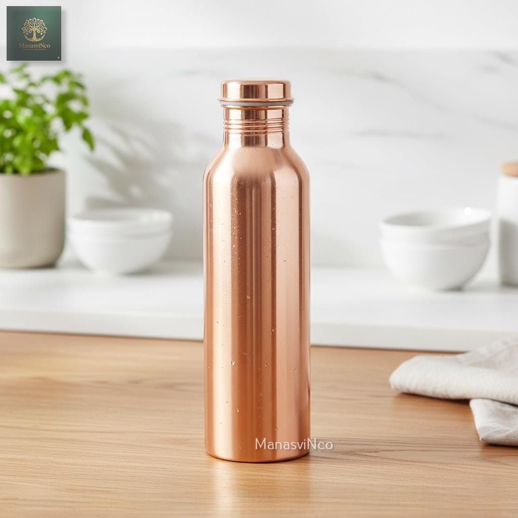 Handmade Pure Copper Water Bottle | Ayurvedic Wellness, 1 Liter - Etsy